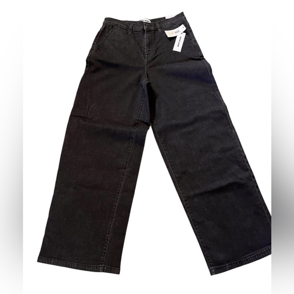 Dkny Pants - NEW DKNY Black Denim Jeans. Wide leg. High Waist. Size 30.